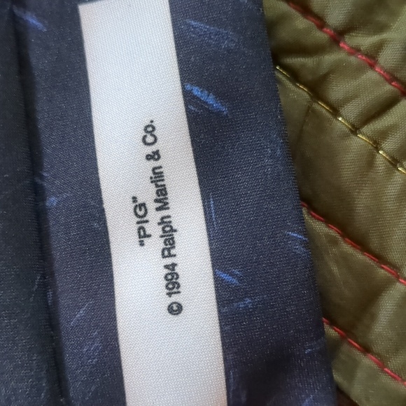 Vintage RALPH MARLIN* "PIG" necktie. - Picture 5 of 8